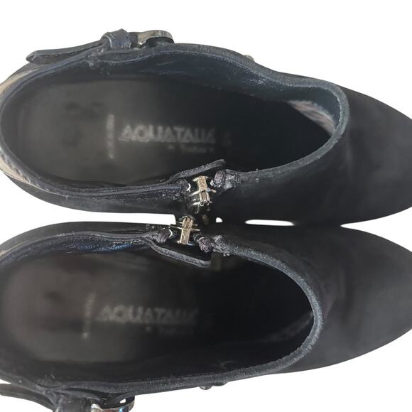 Aquatalia Suede & Leathe Ankle Booties Size 5.5 - Picture 8 of 14
